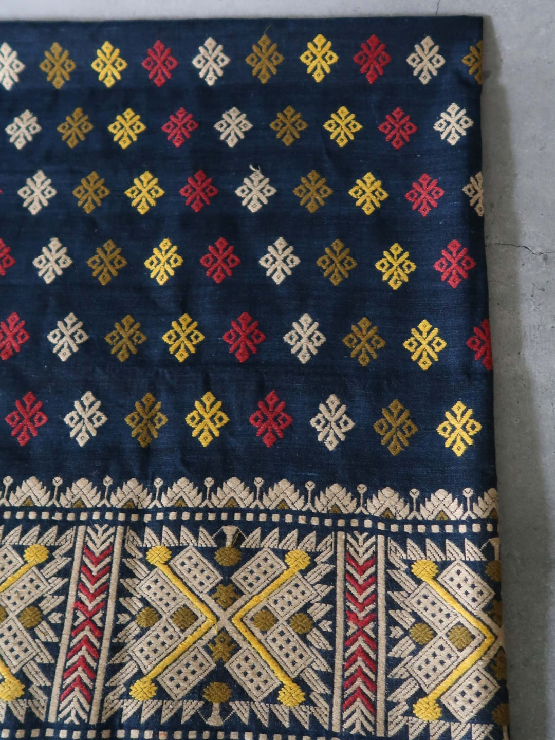 Indigo Silk Cotton Blouse Fabric