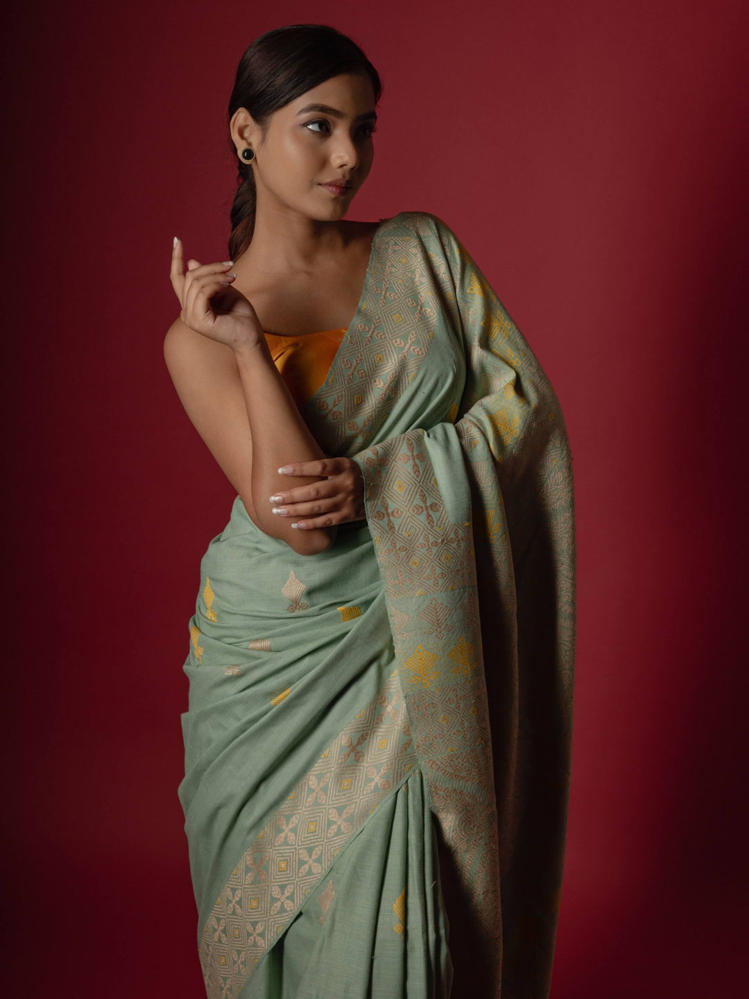 Jade Eri Silk Saree