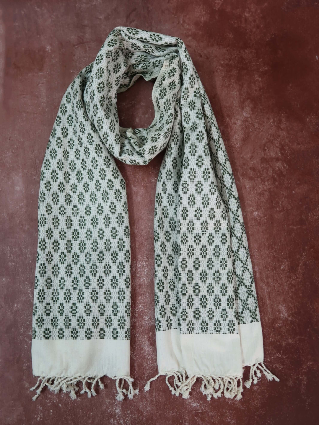 Hunter Green Eri Silk Stole