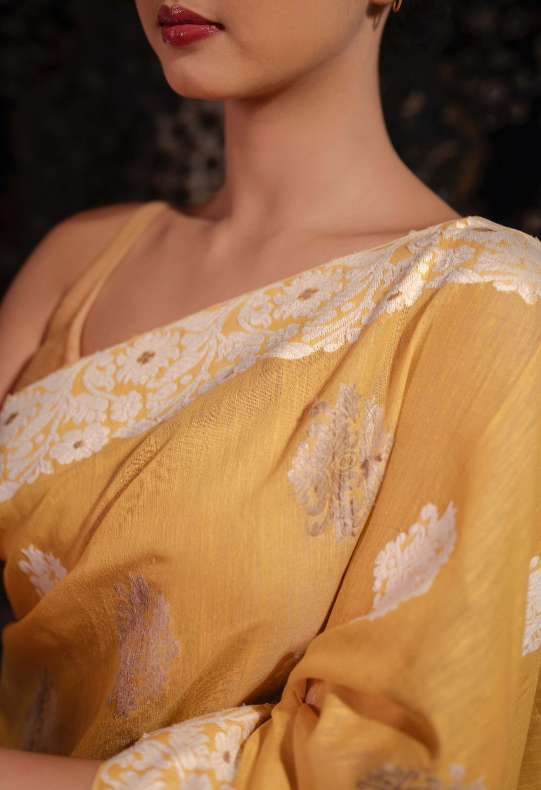 Mustard-Lac Eri Kesa Paat Silk Saree