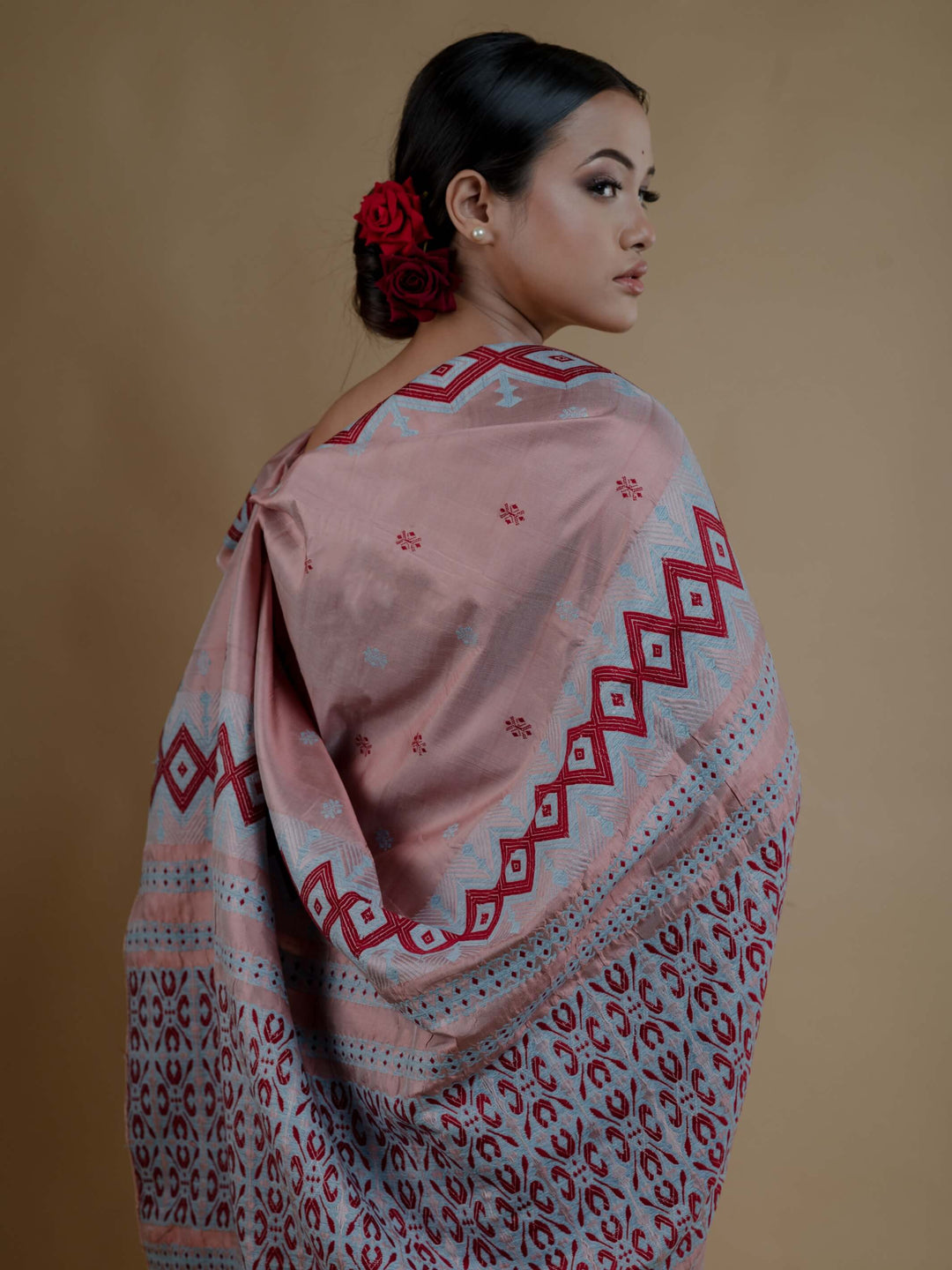 Old Rose Paat Silk Saree