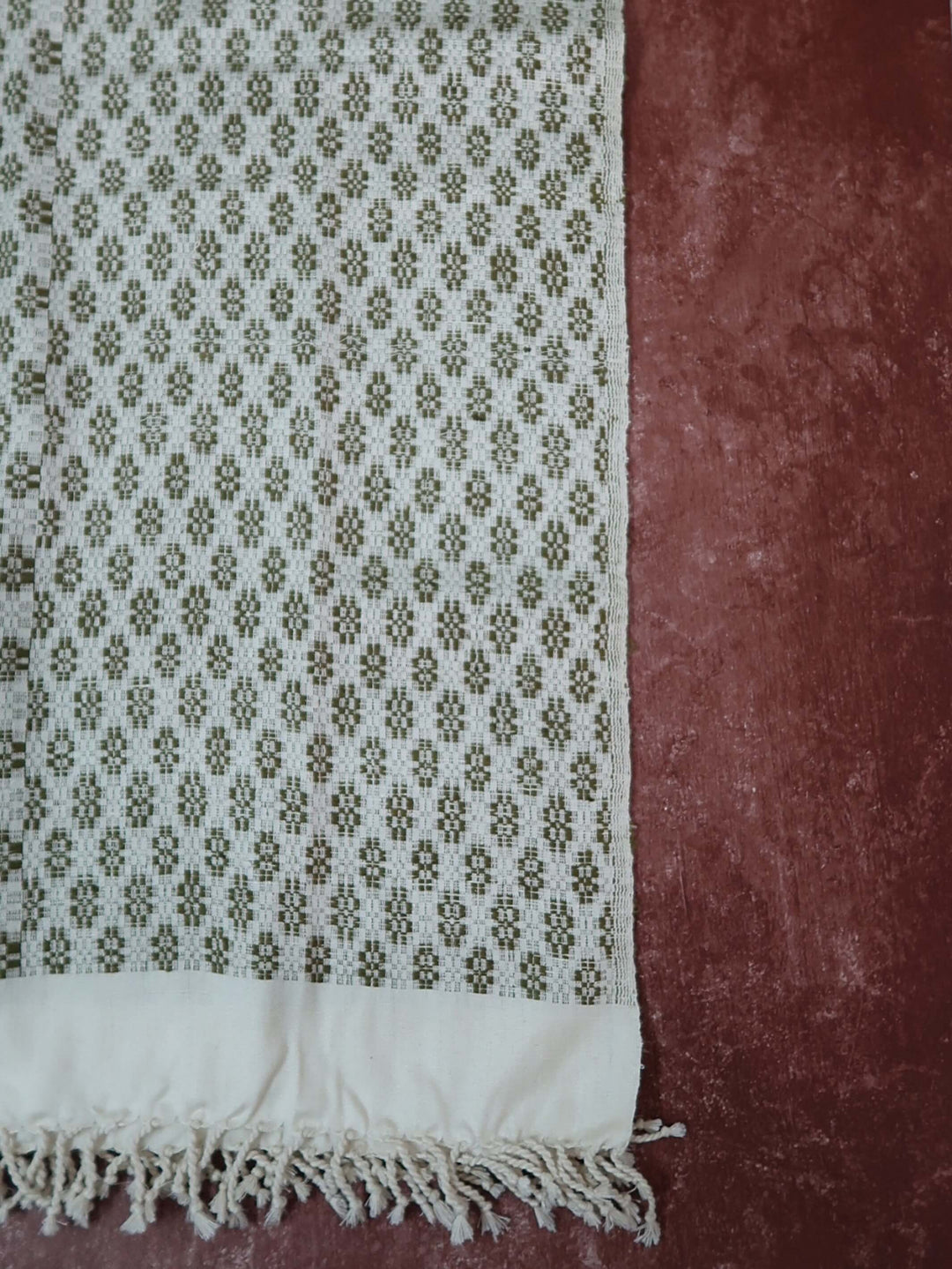 Olive Green Eri Silk Stole