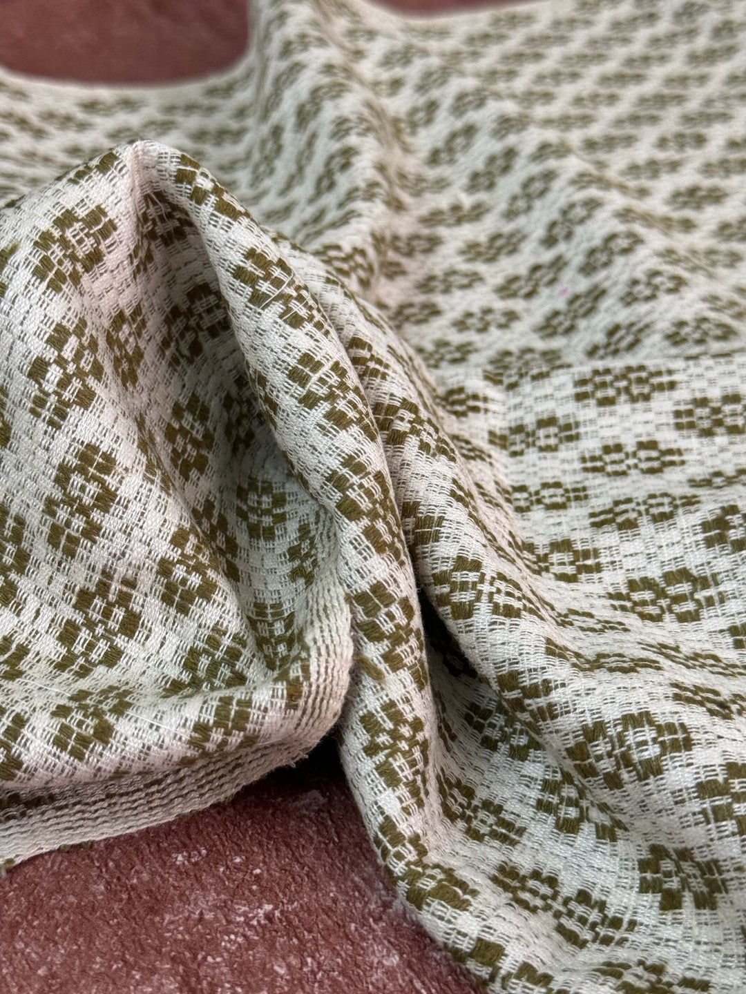 Olive Green Eri Silk Stole