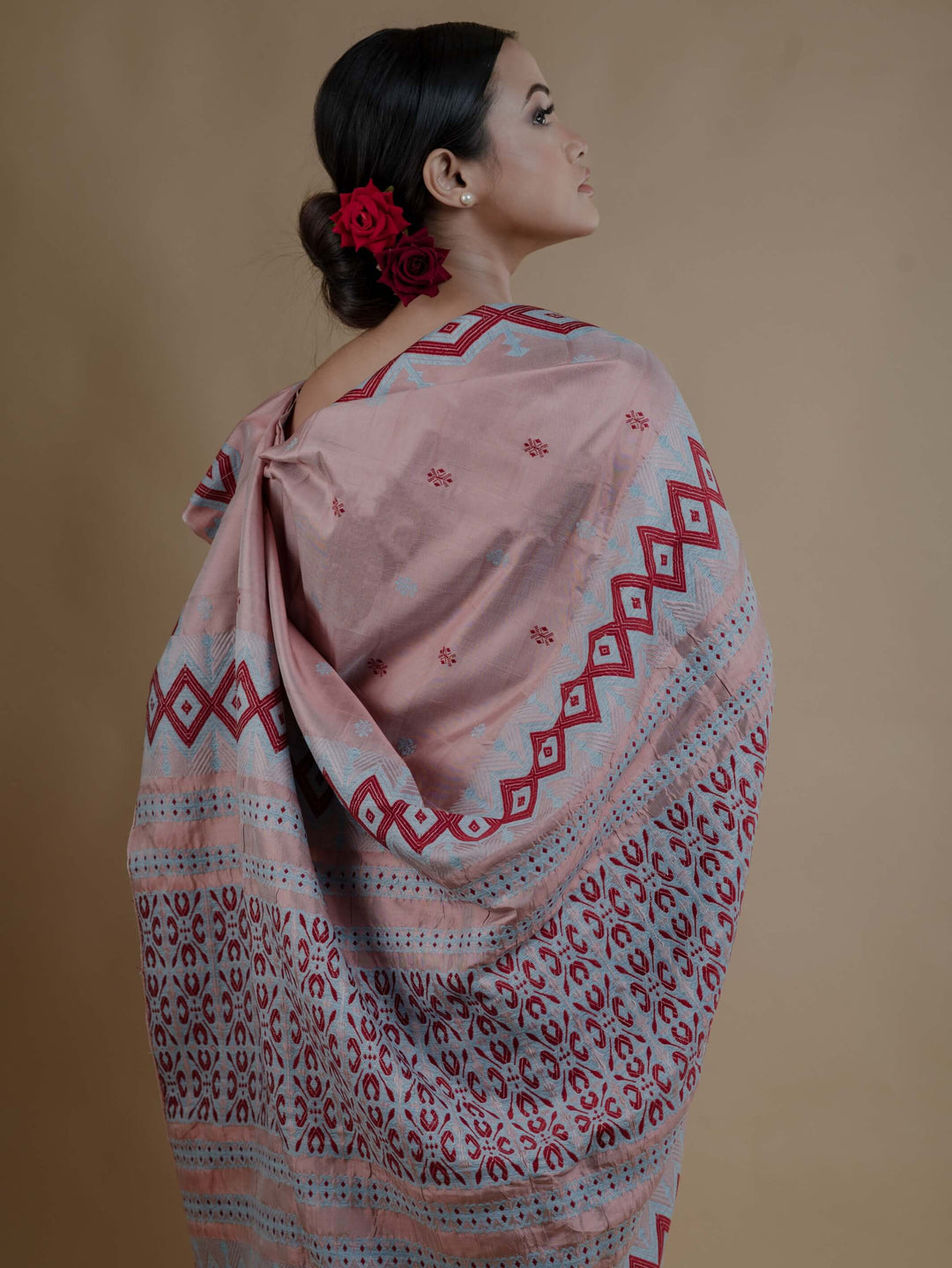 Old Rose Paat Silk Saree