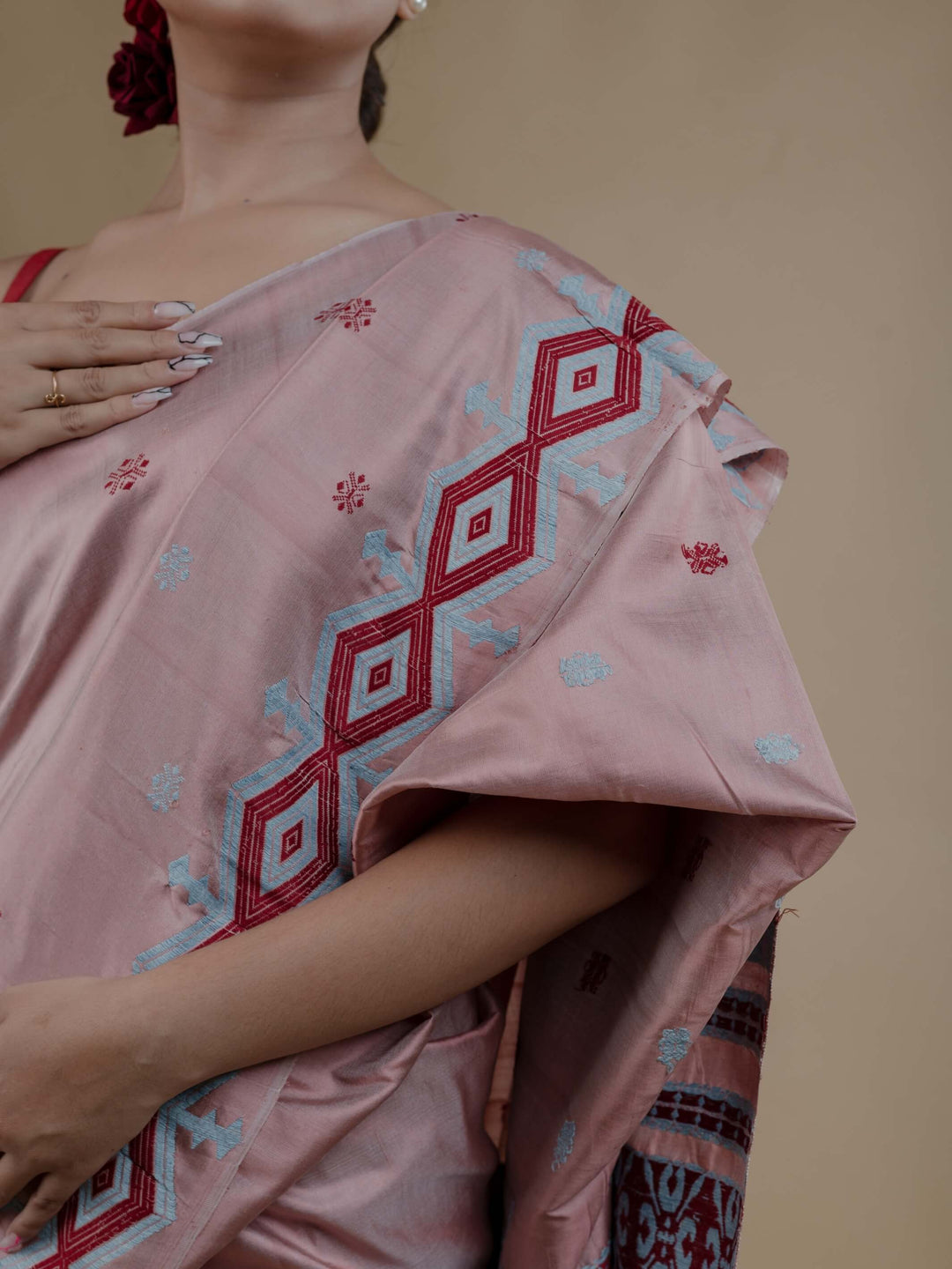 Old Rose Paat Silk Saree