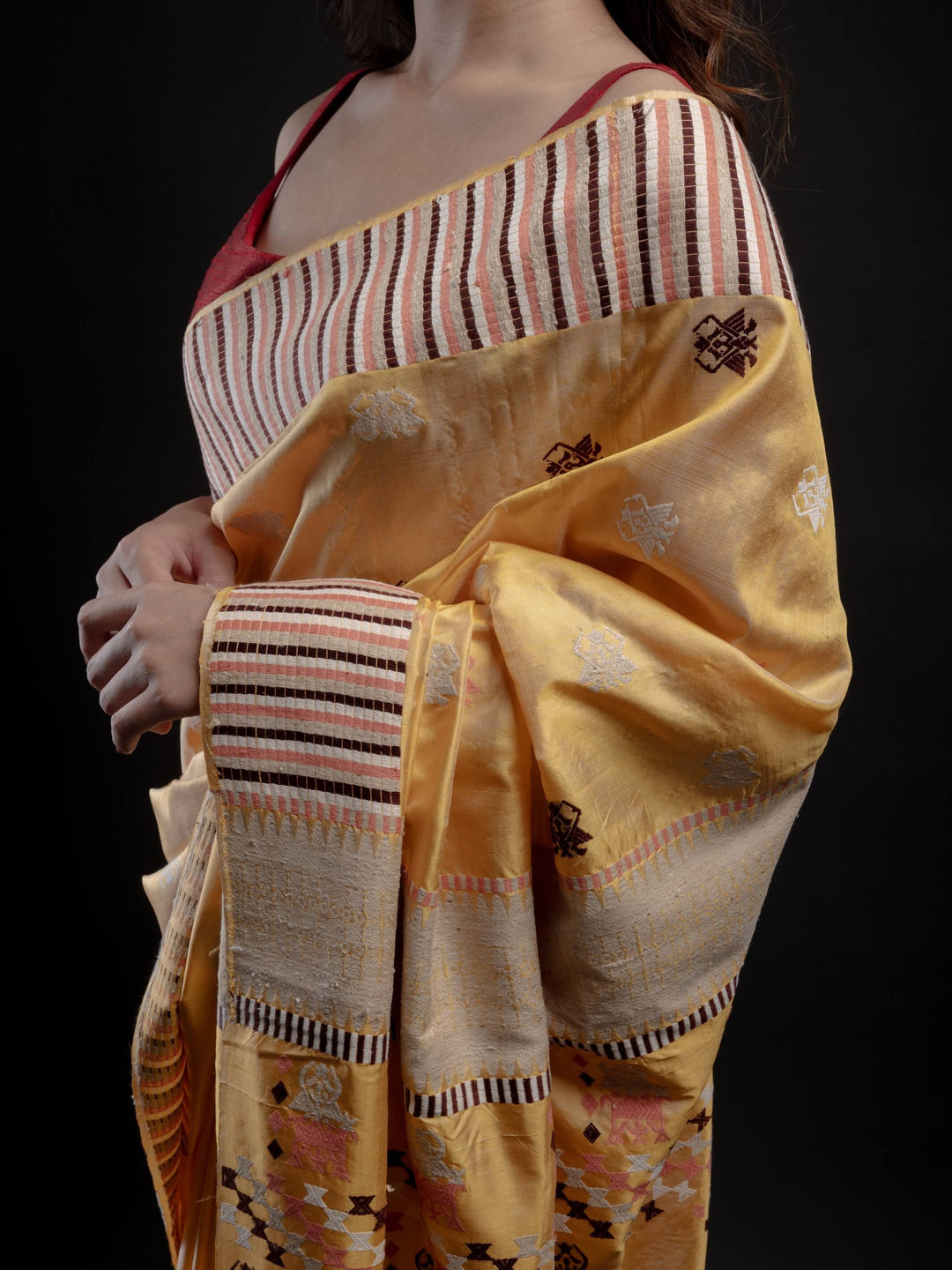 Mustard Paat Silk Saree