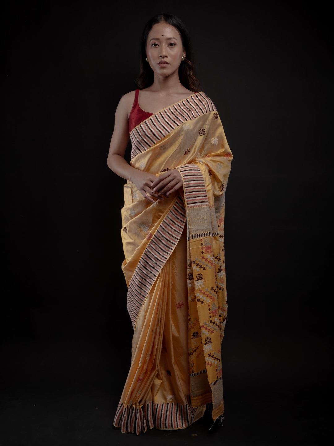 Mustard Paat Silk Saree