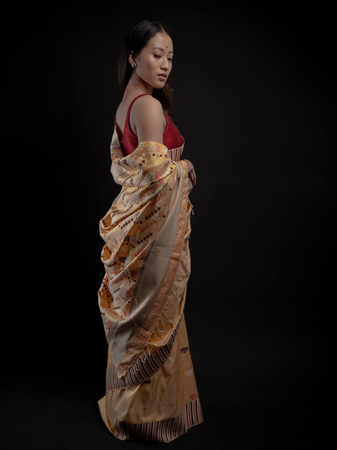Mustard Paat Silk Saree