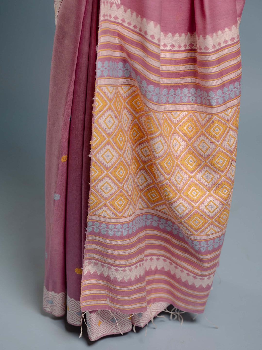 Smoky Lilac Eri Kesa Paat Silk Saree