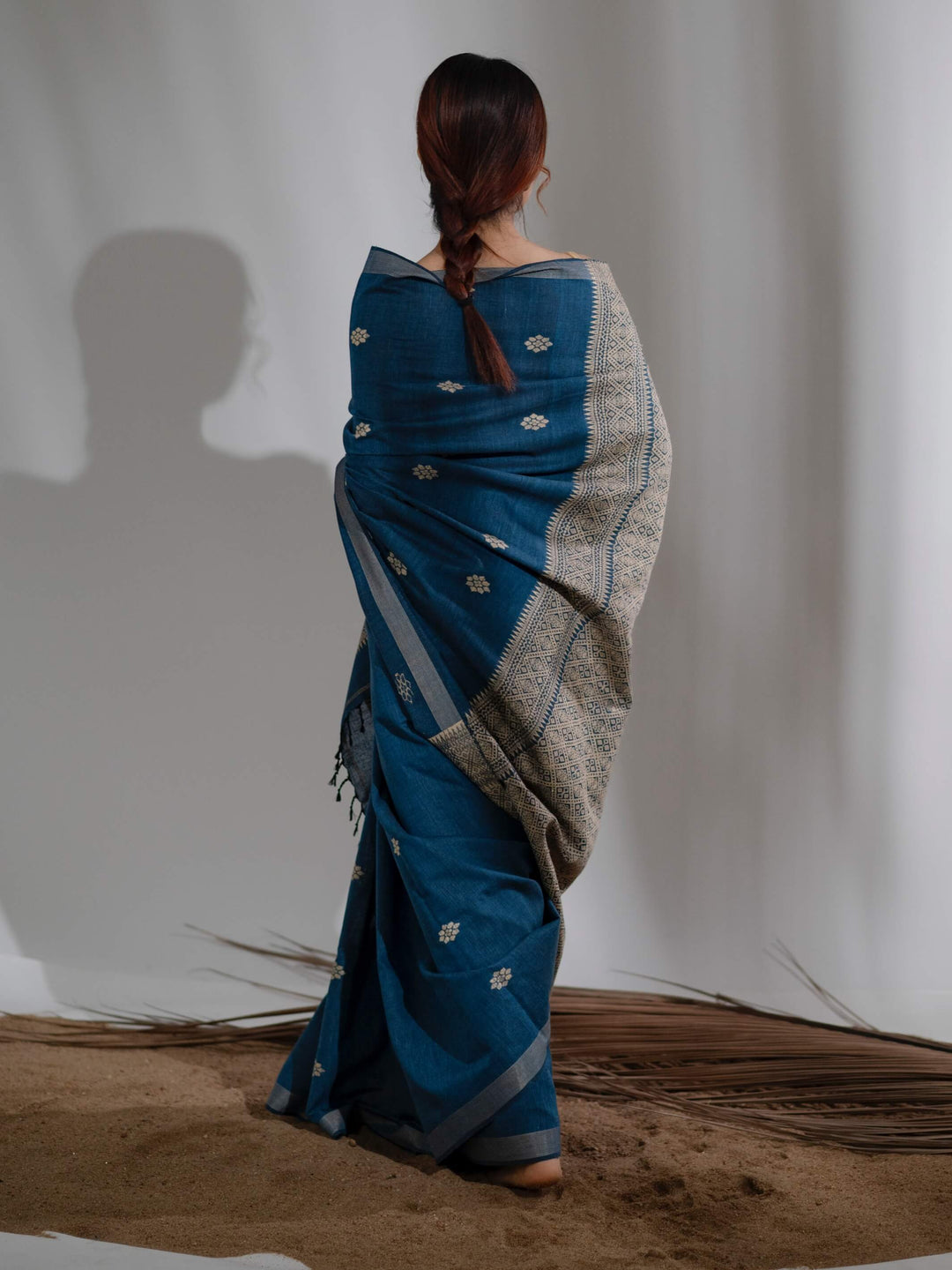 Indigo Silk Cotton Saree
