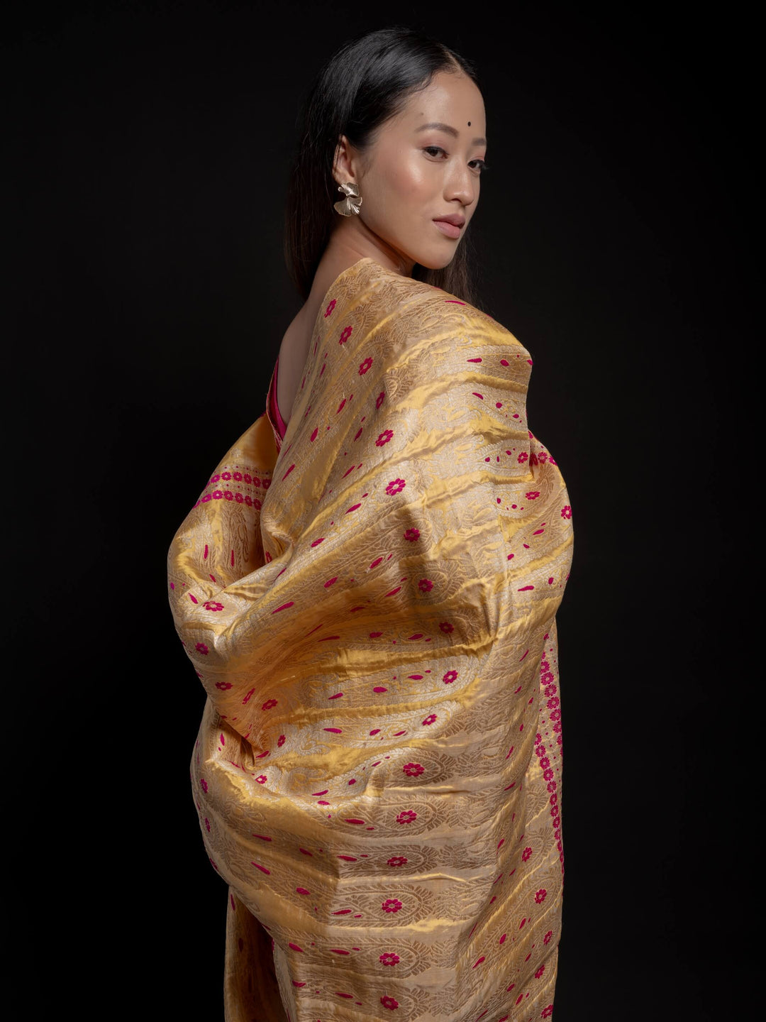 Mustard Paat Silk Saree