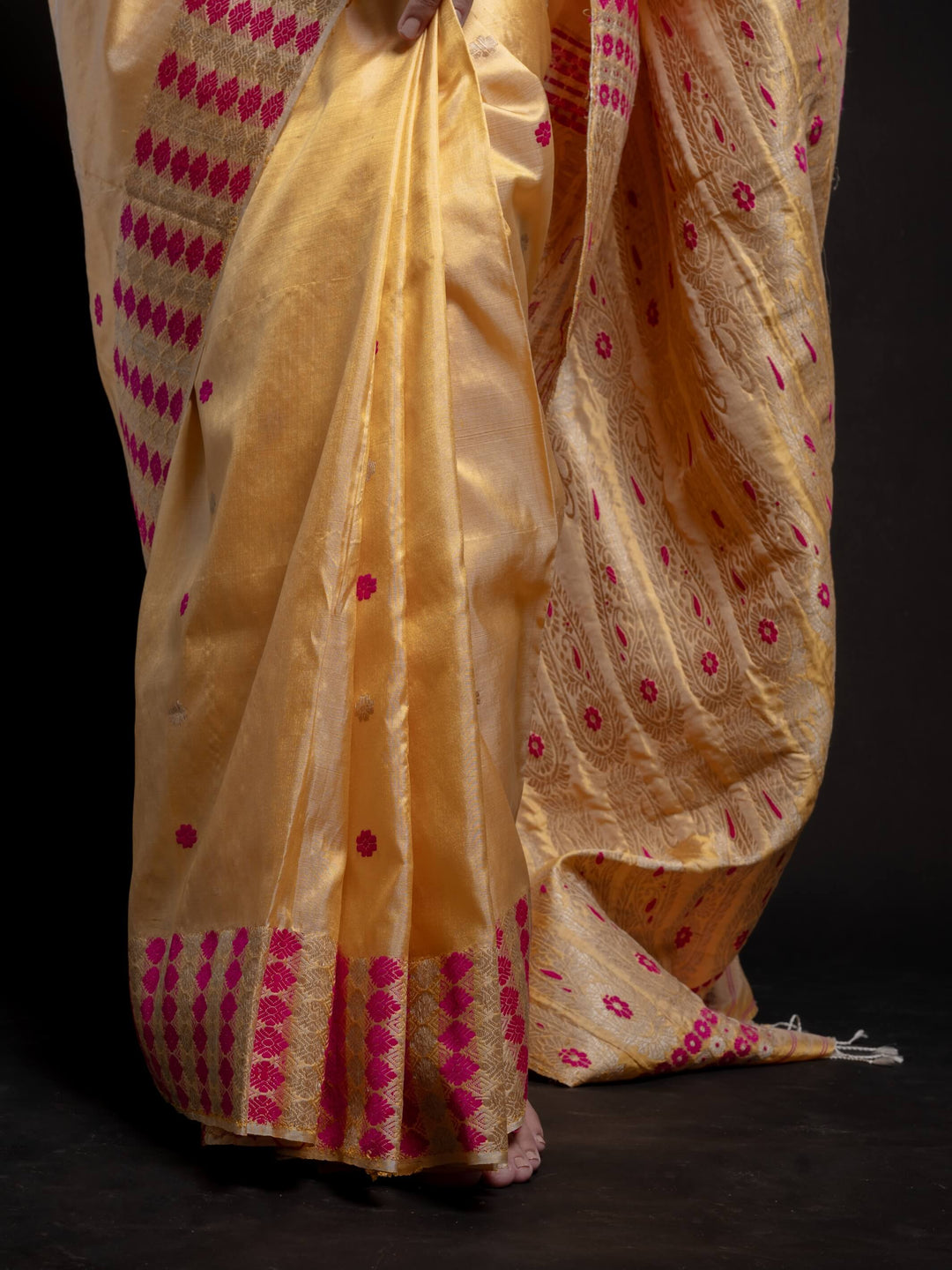Mustard Paat Silk Saree