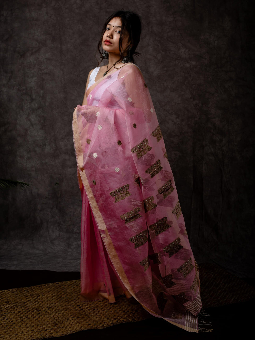 Pink Kesa Paat Silk Saree