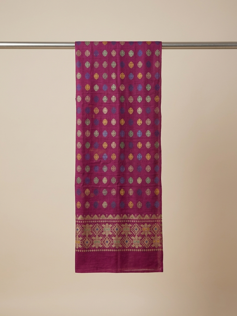 Fuchsia Silk Cotton Blouse Fabric