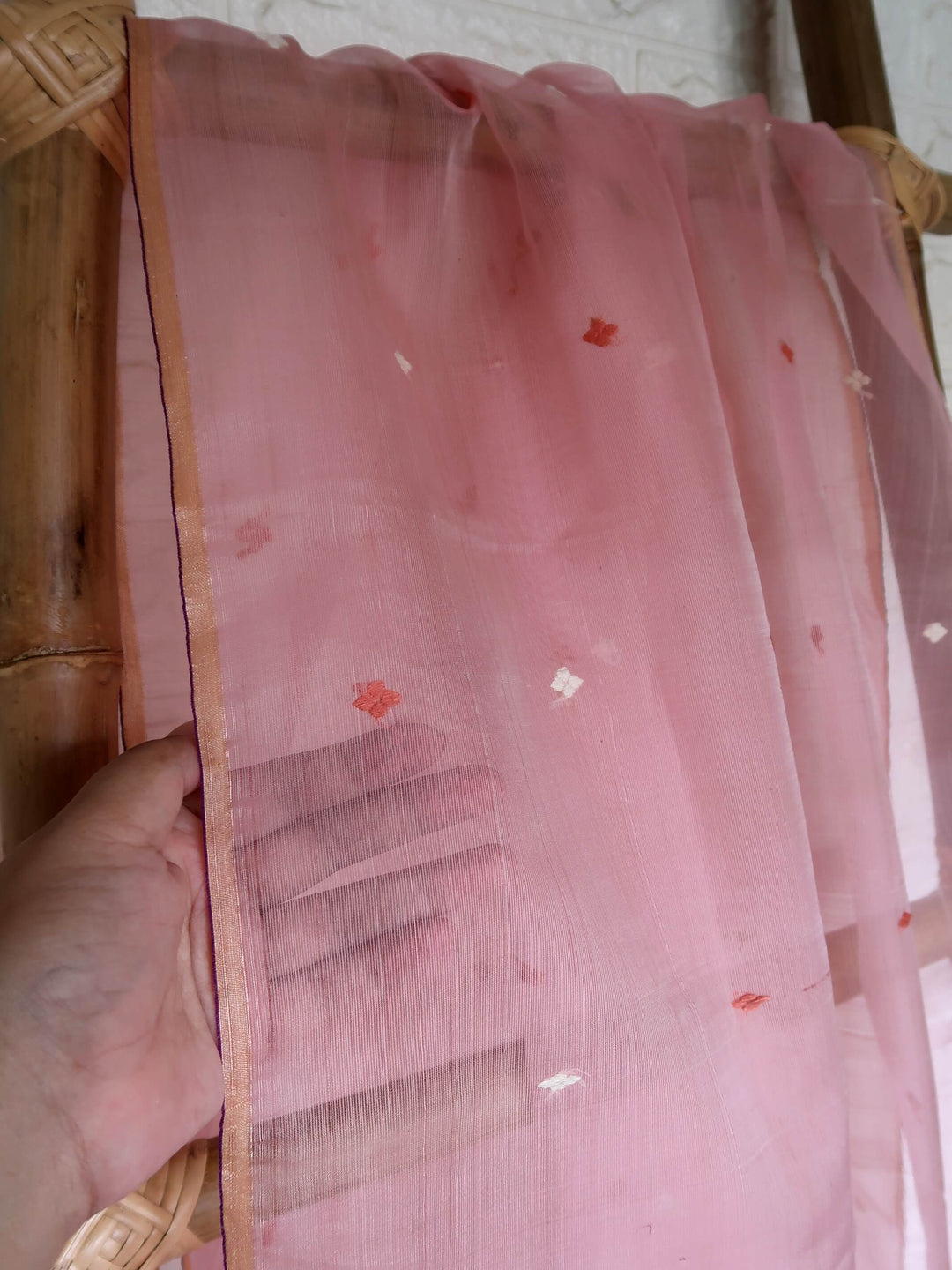 Pink Mulberry Silk Dupatta