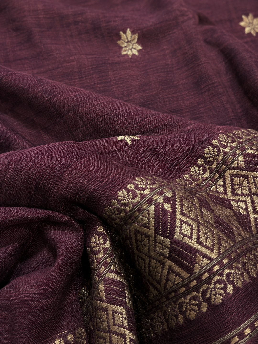 Ruby Red Cotton Silk Dupatta
