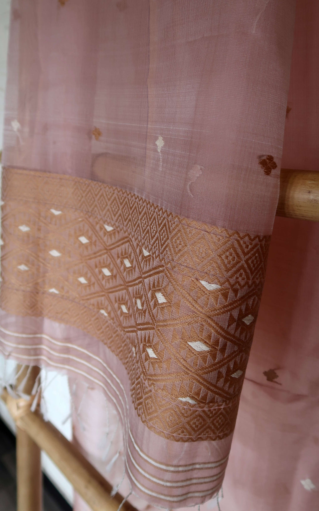 Rose Beige Mulberry Silk Dupatta