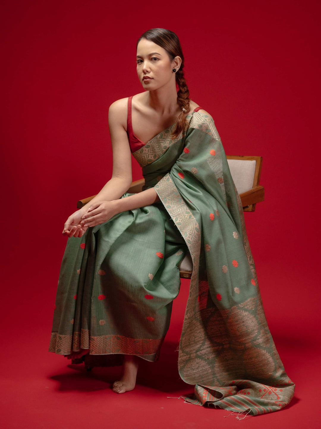 Sage Eri Kesa Paat Silk Saree
