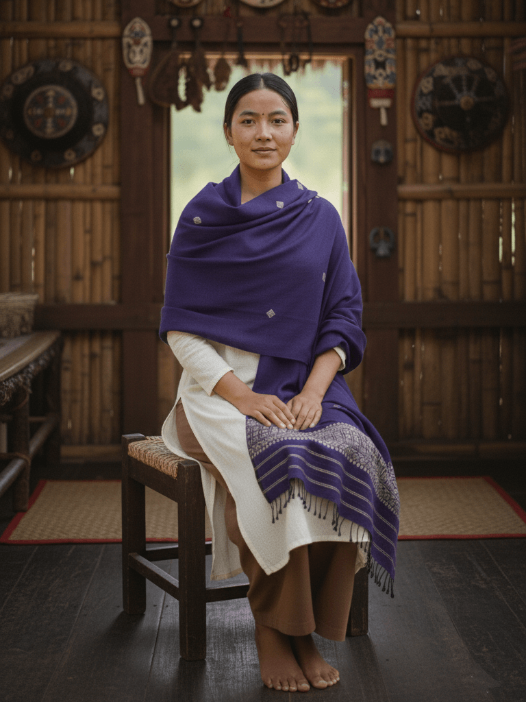 Violet Cotton Dupatta