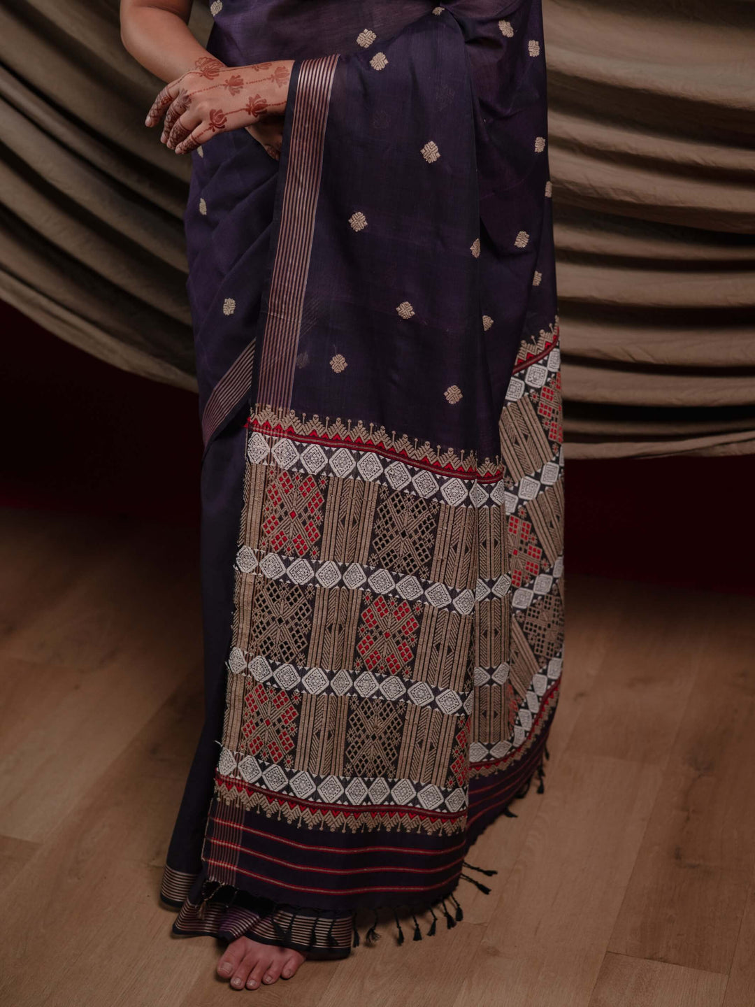 Royal Purple Silk Cotton Saree