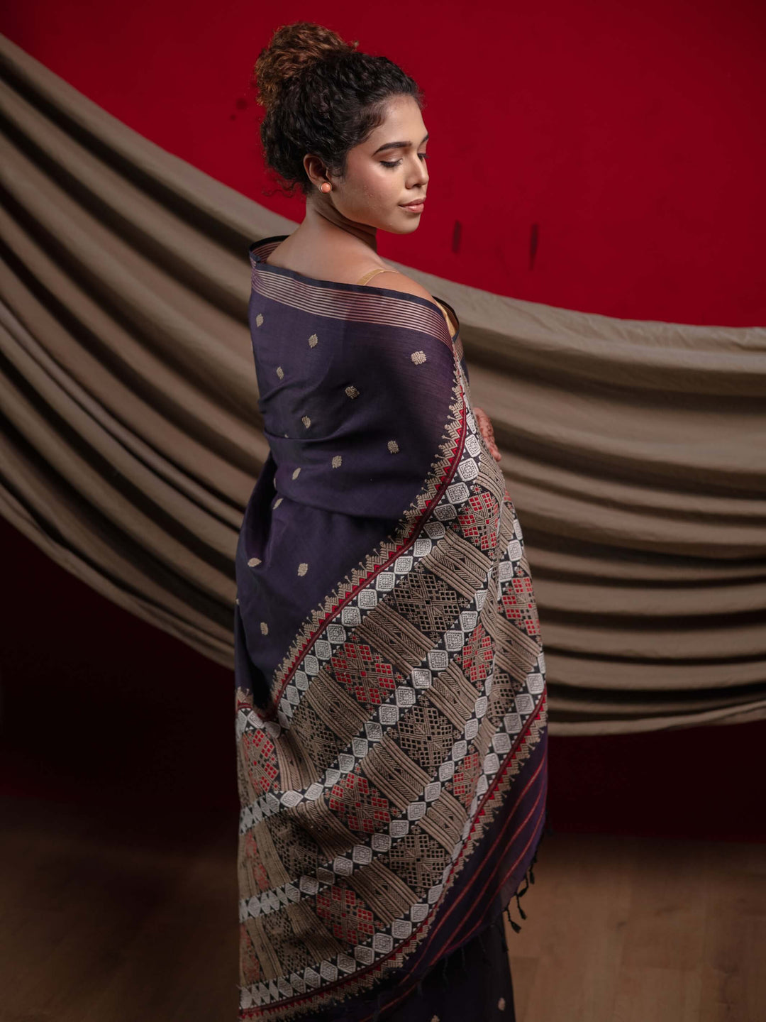 Royal Purple Silk Cotton Saree