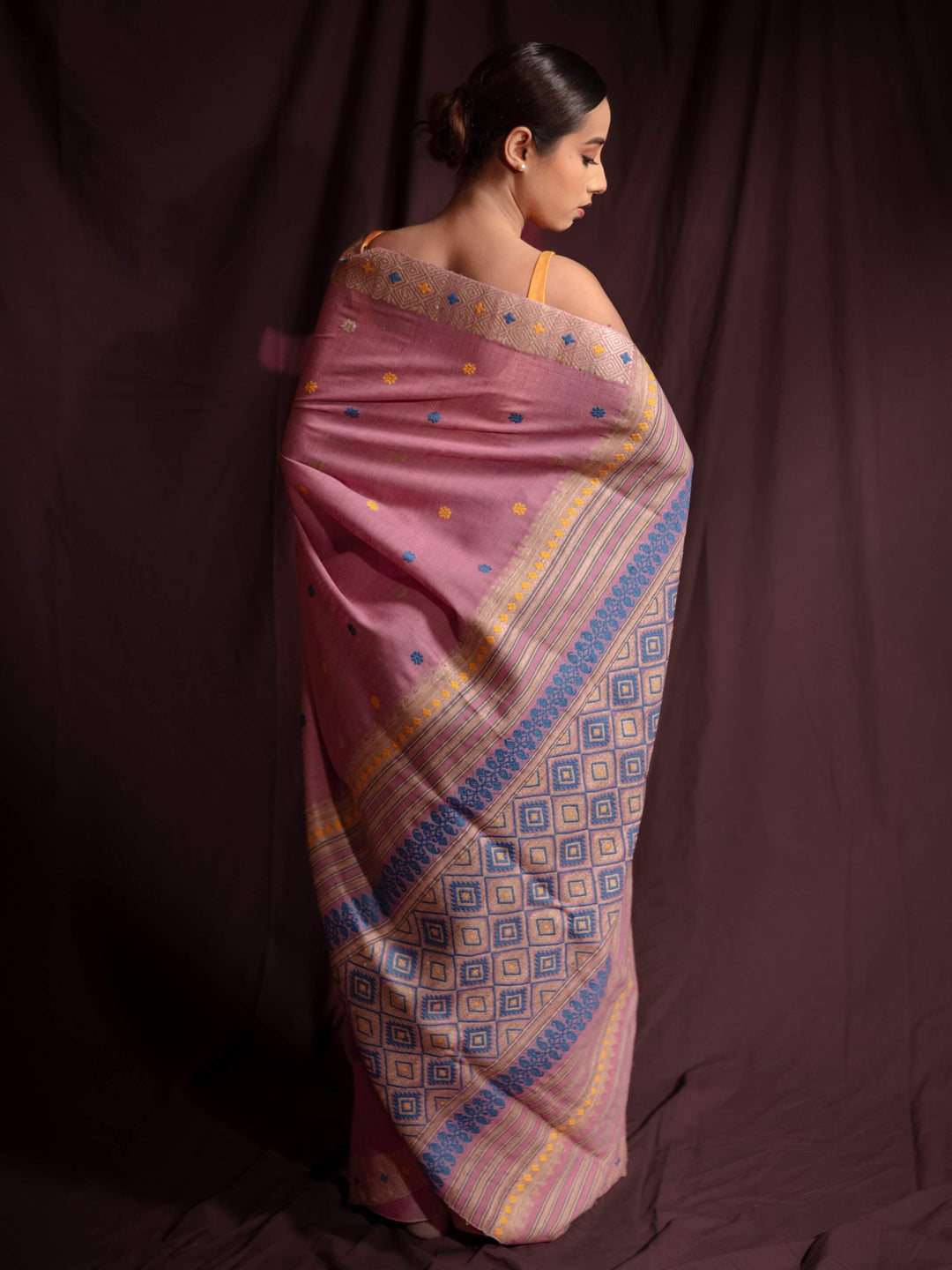 Lilac Eri Kesa Paat Silk Saree