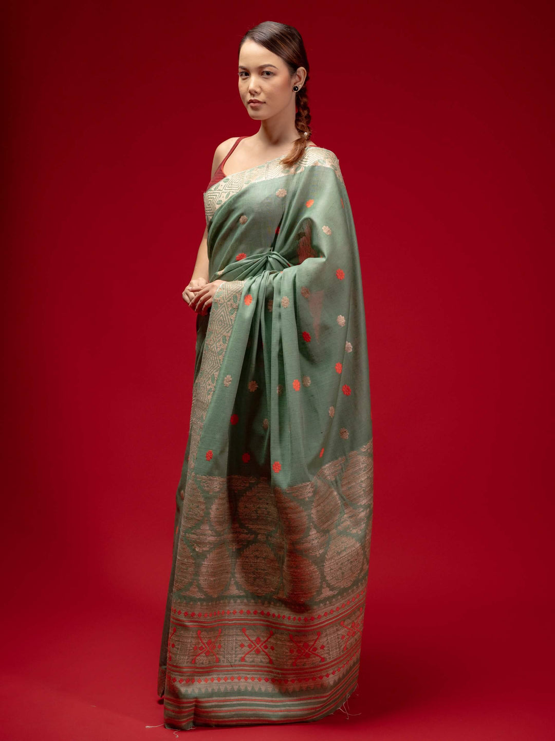 Sage Eri Kesa Paat Silk Saree