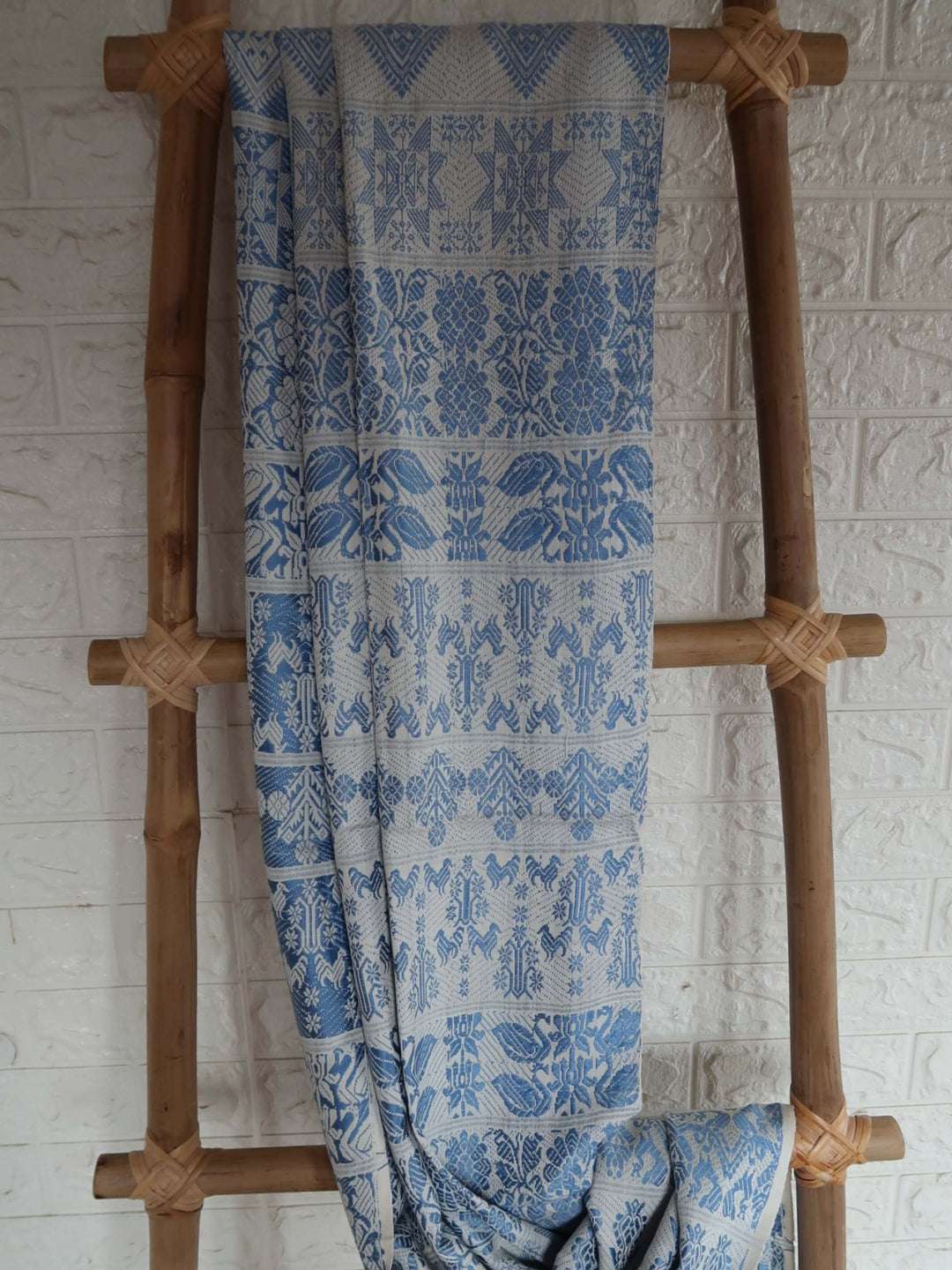 Blue Eri Silk Shawl