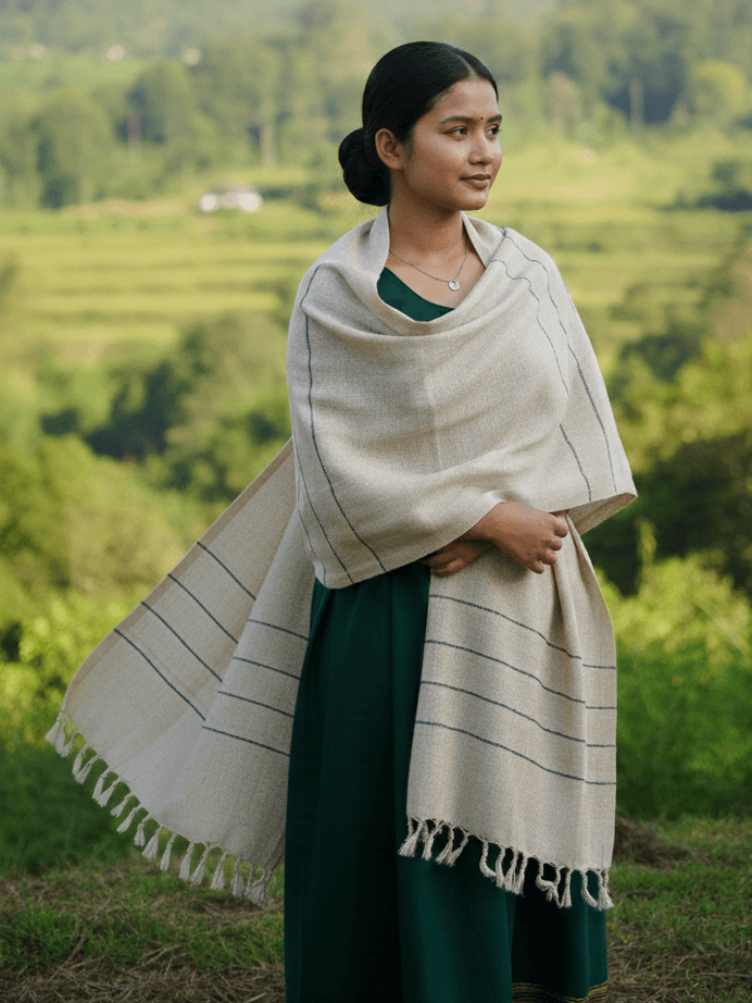 Natural Red Eri Silk Stole