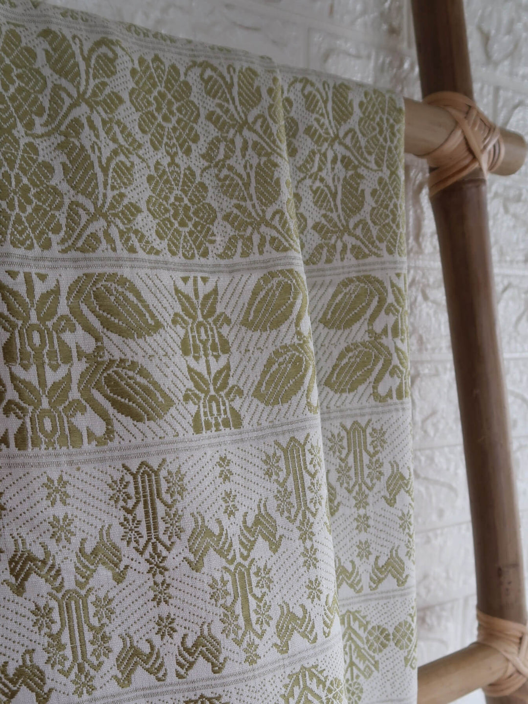 Green Eri Silk Shawl