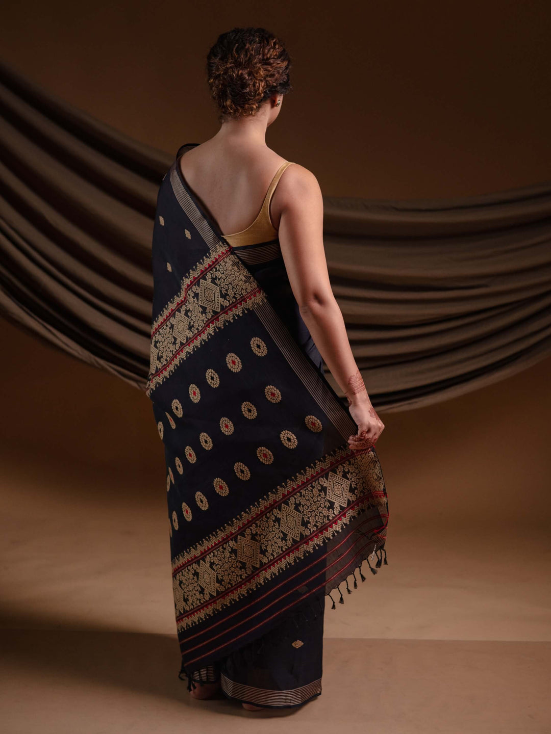 Indigo Silk Cotton Saree