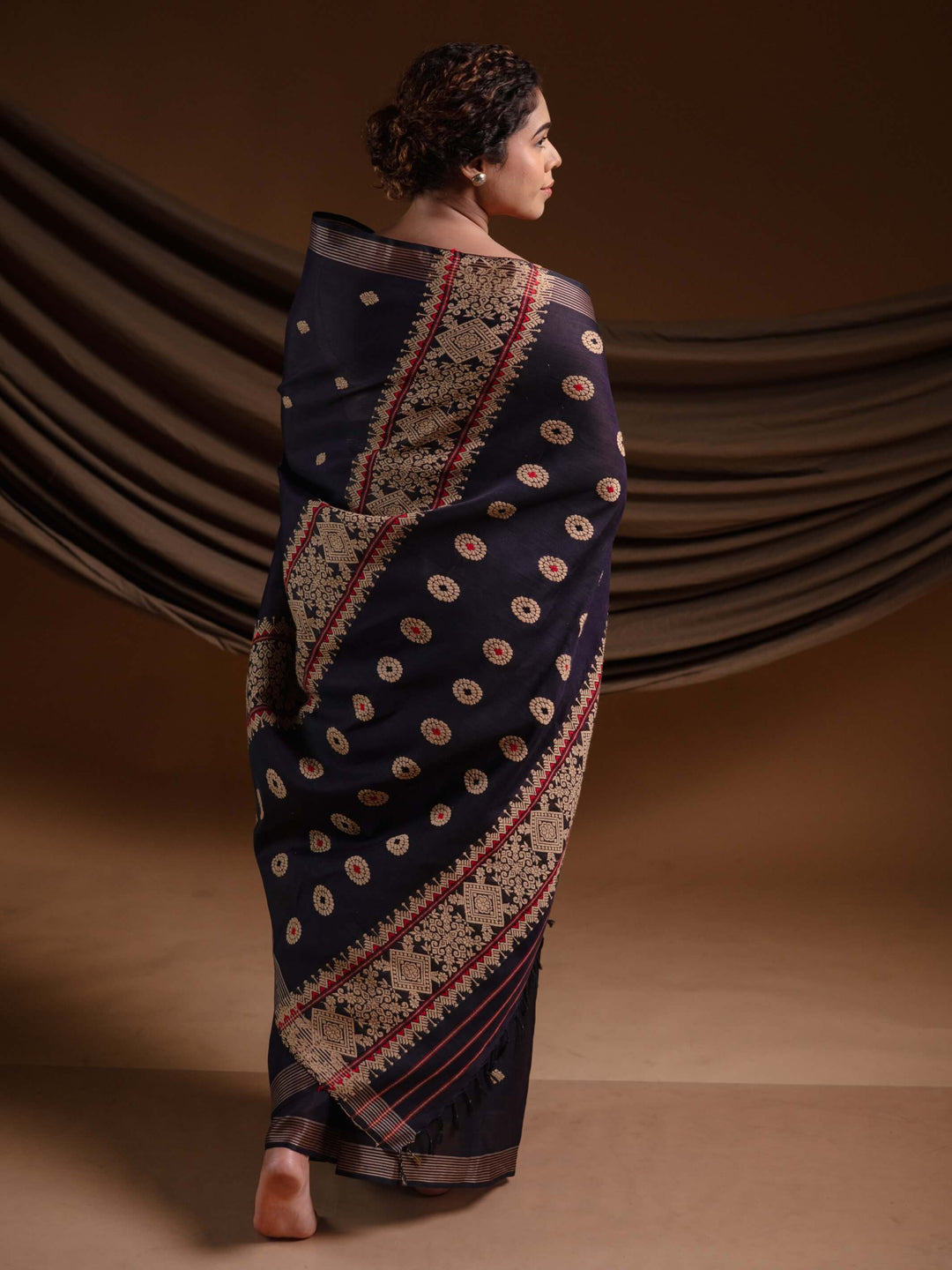 Indigo Silk Cotton Saree
