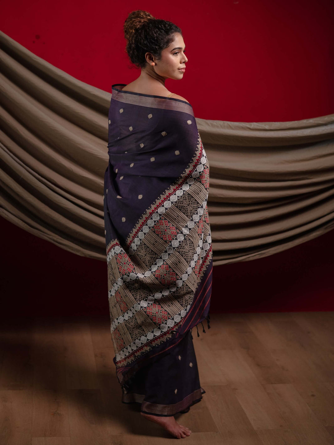 Royal Purple Silk Cotton Saree