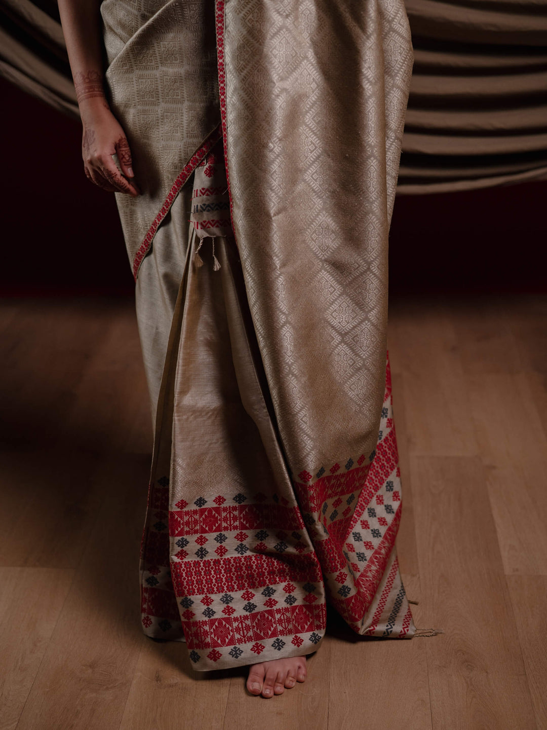 Tussar Muga Silk Mekhela Sador