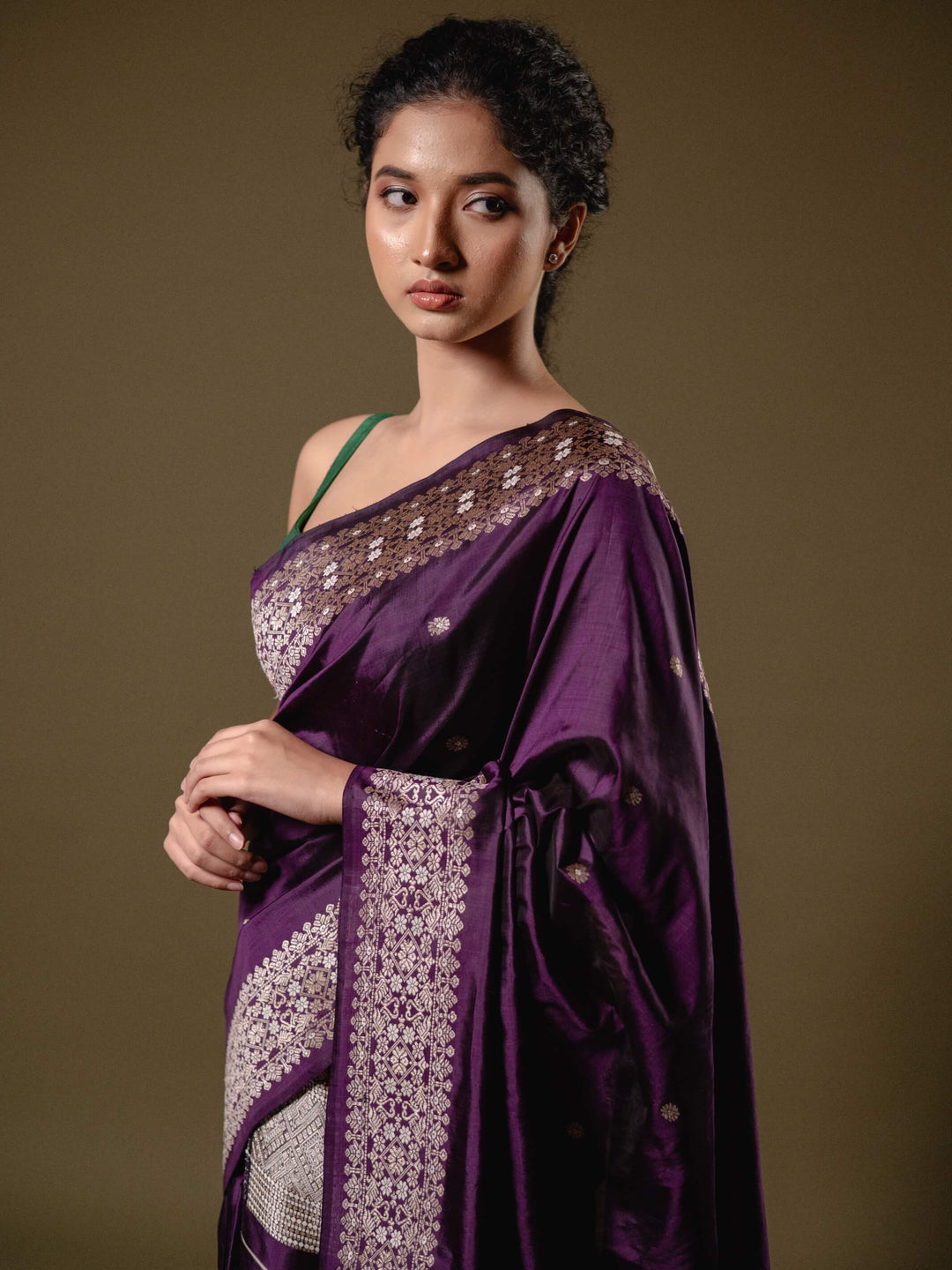 Royal Purple Paat Silk Mekhela Sador