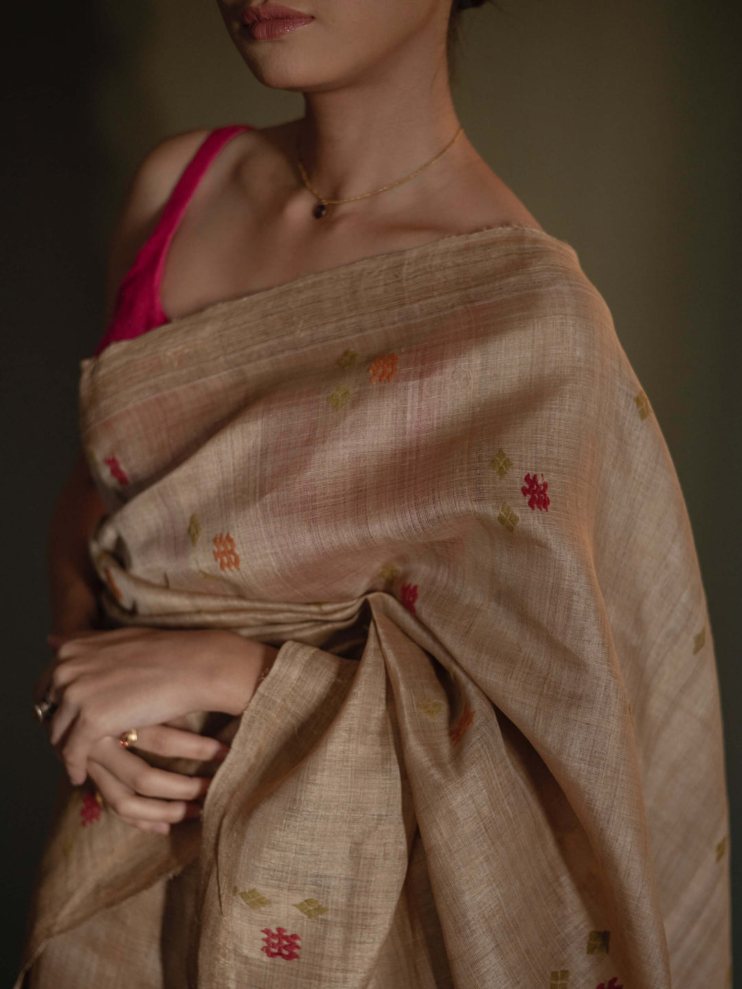 Tyche Muga Silk Saree