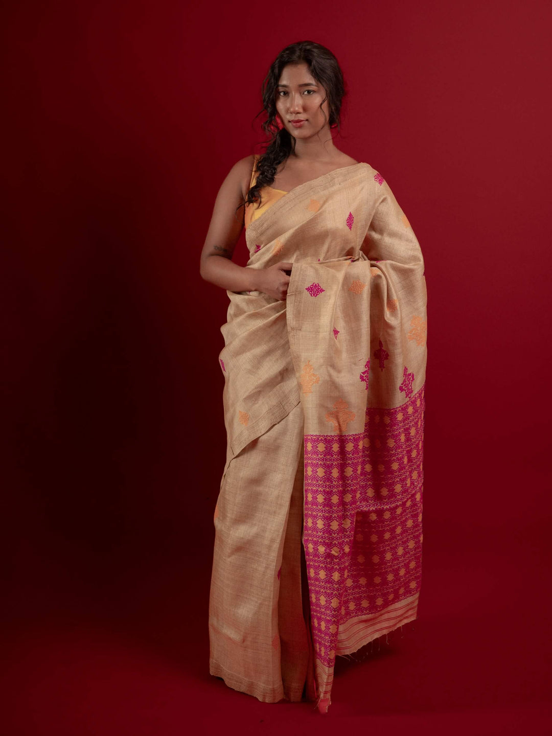 Dhumra Muga Silk Saree