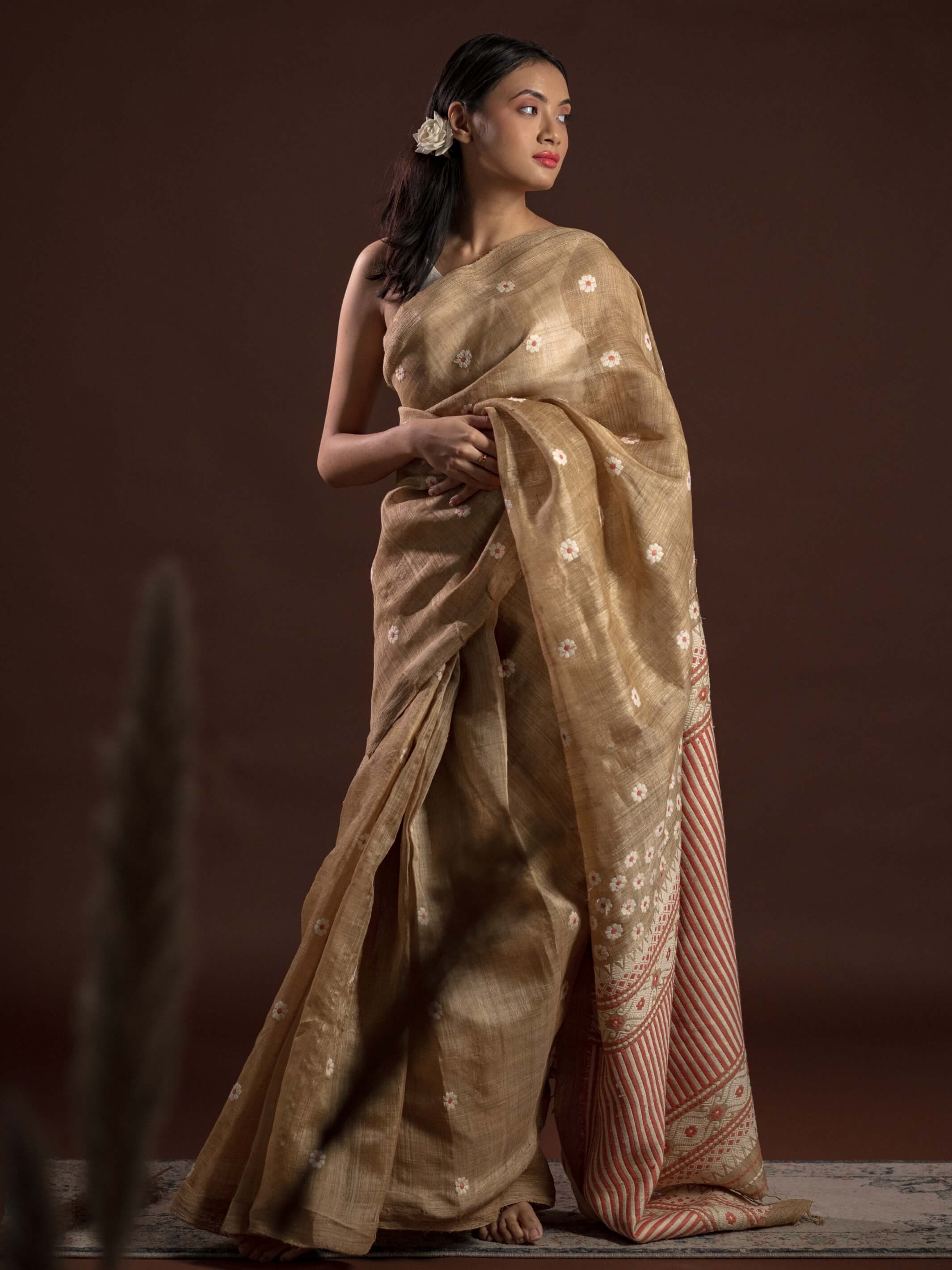 Pavaki Muga Silk Saree The Silk Chamber