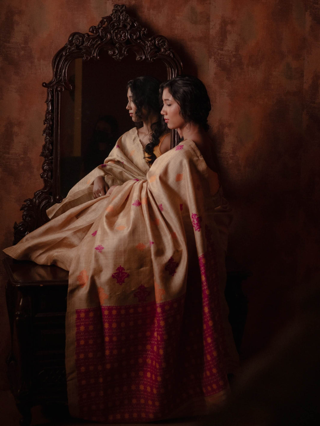 Dhumra Muga Silk Saree
