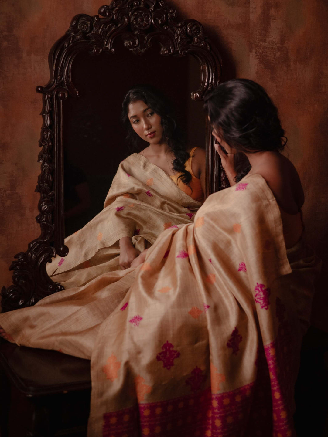 Dhumra Muga Silk Saree