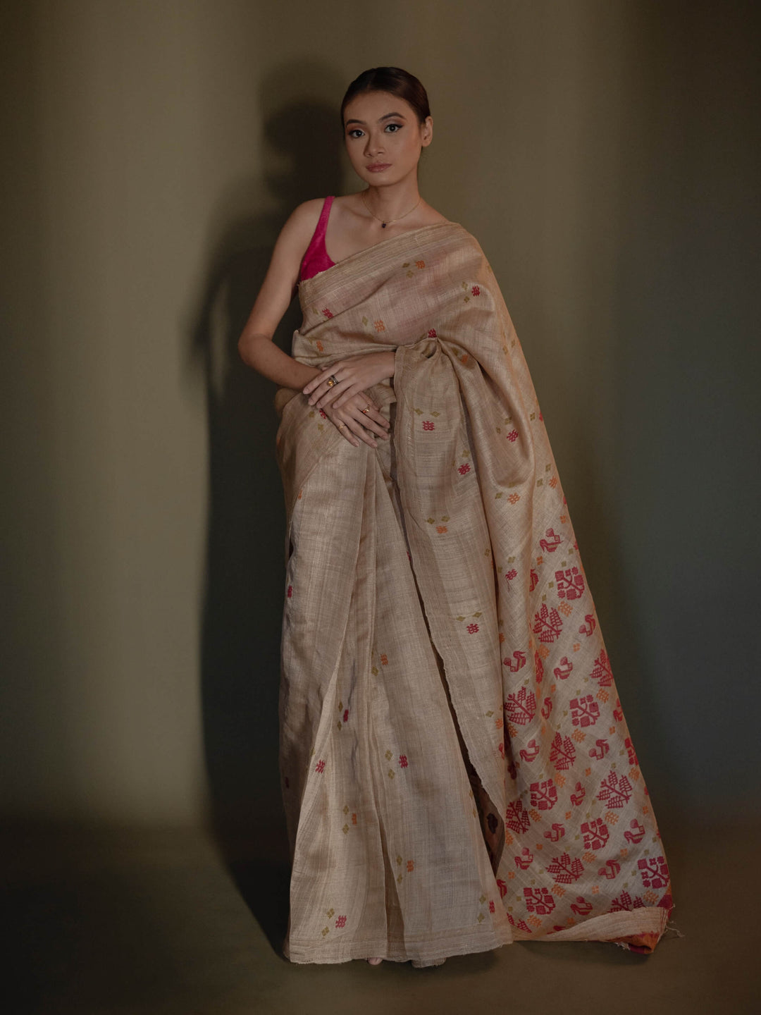 Tyche Muga Silk Saree