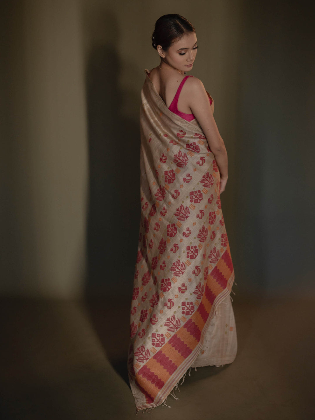 Tyche Muga Silk Saree