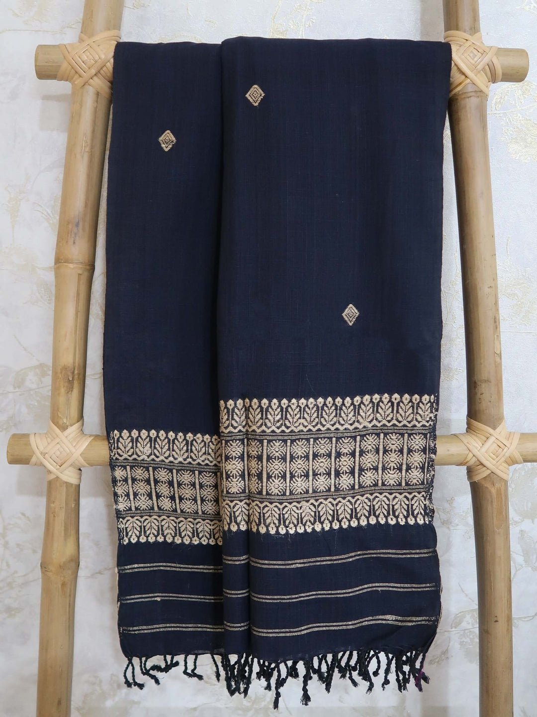 Indigo Cotton Silk Dupatta