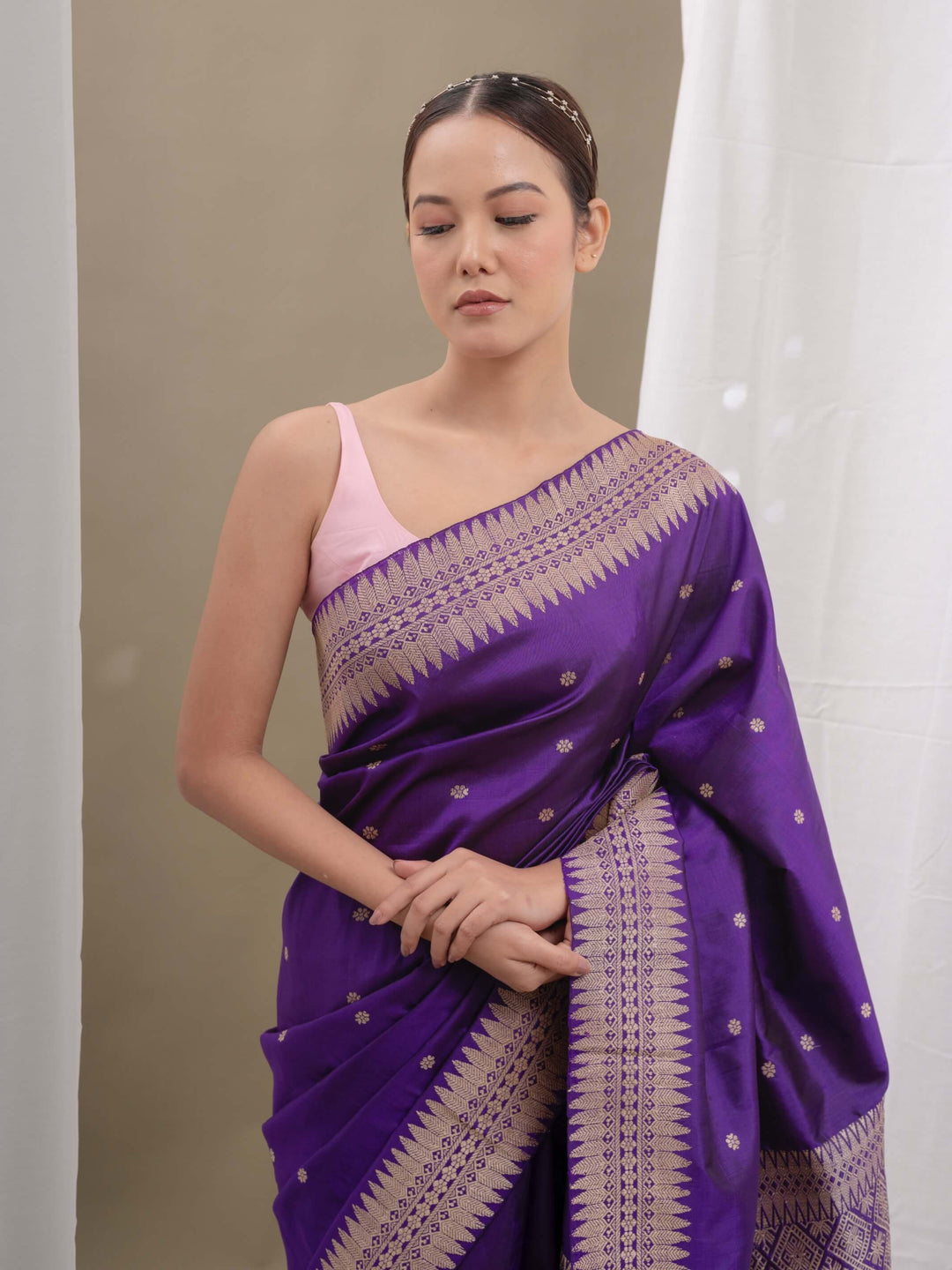 Royal Purple Paat Silk Saree