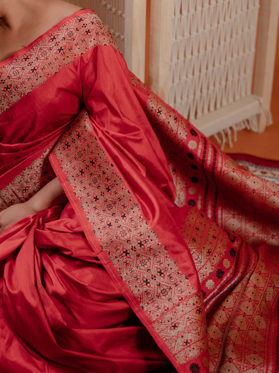 Red Paat Silk Saree