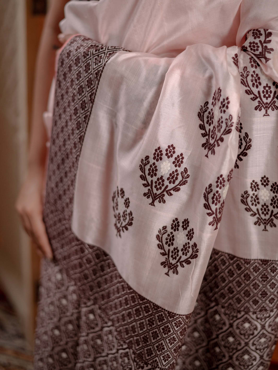 Sakura Pink Paat Silk Saree