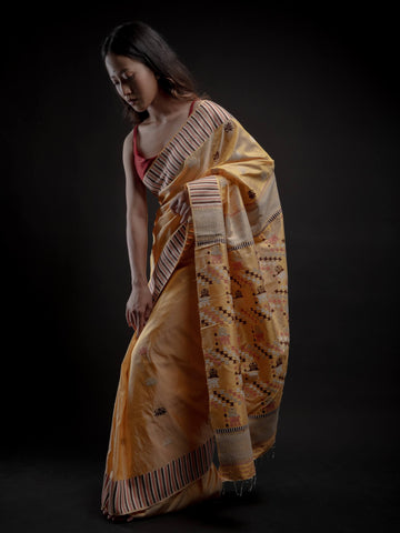 Mustard Paat Silk Saree
