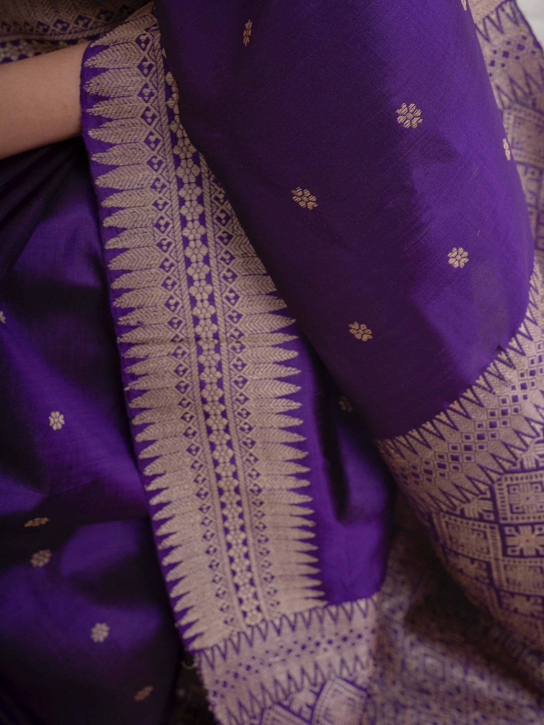 Royal Purple Paat Silk Saree