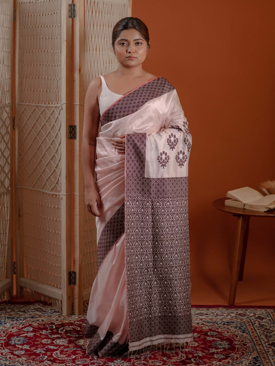 Sakura Pink Paat Silk Saree