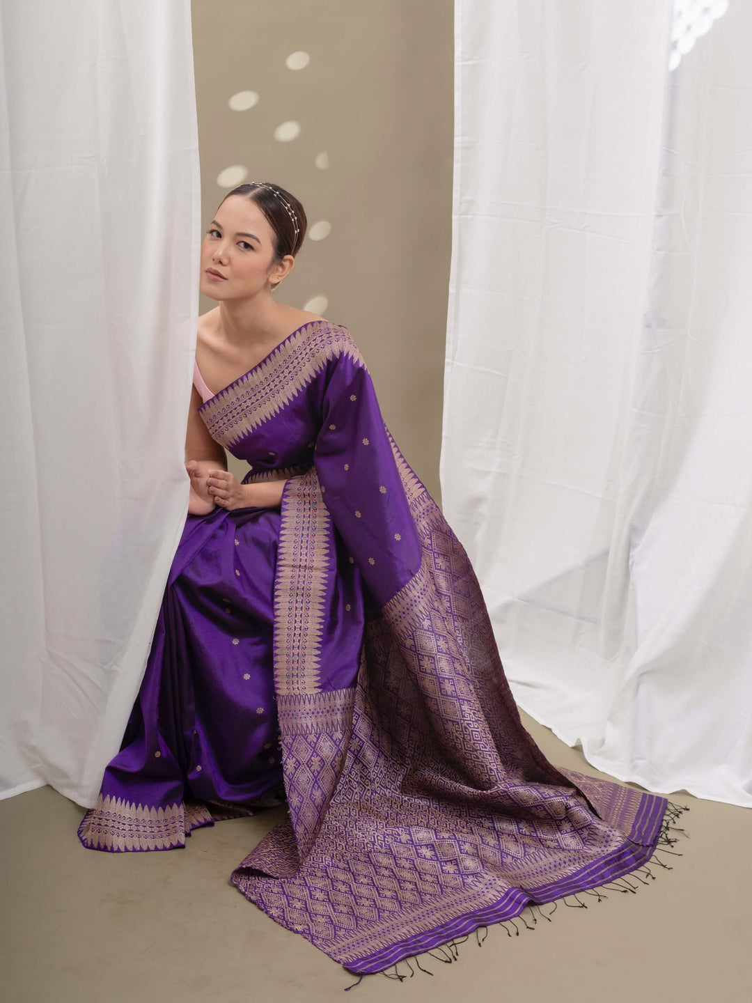 Royal Purple Paat Silk Saree